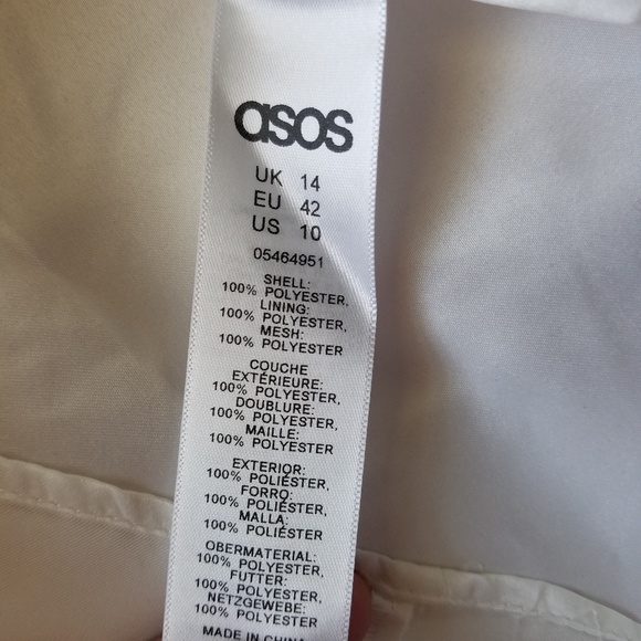 ASOS Pink Laser Cut Fit ‘N Flair Dress - Picture 7 of 8